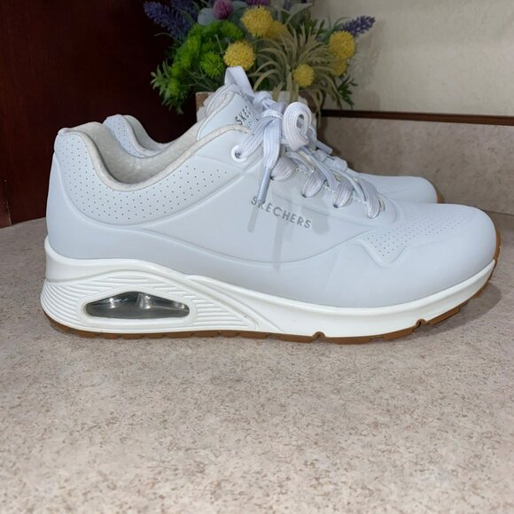 Skechers Street Uno Womens Sneakers White Size 8.5 Air-Cushioned Design Comforta - Picture 4 of 11